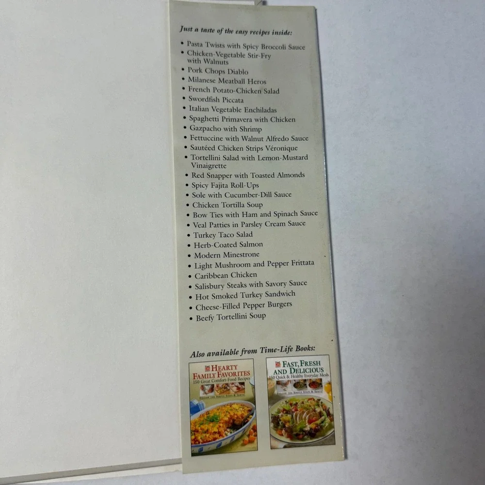 Time Life Books Easy Meals in Minutes 150 Tasty Recipes 30 Minutes‎ or Less 1998